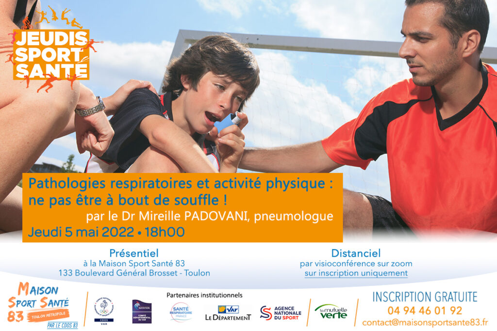 Jeudi Sport Santé du 05 mai - pathologies respiratoires et activité physique : ne pas être à bout de souffle